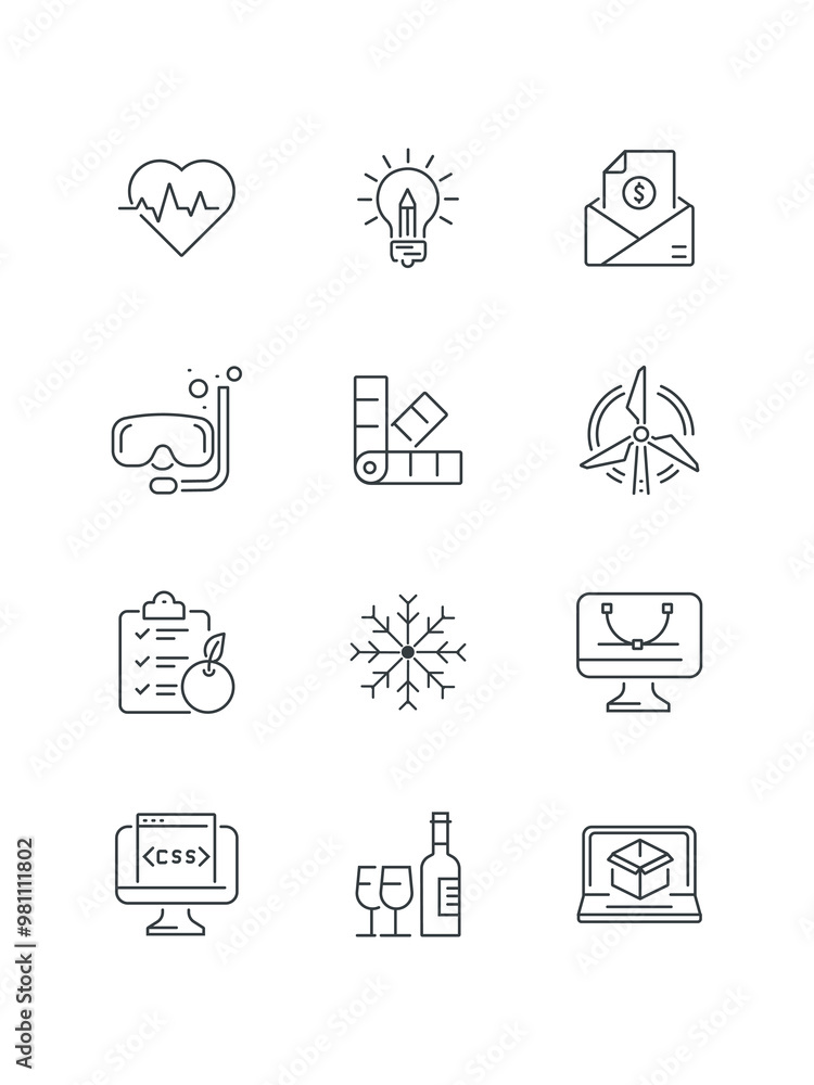 Fototapeta premium social network icon set of icons for web design, vector illustration
