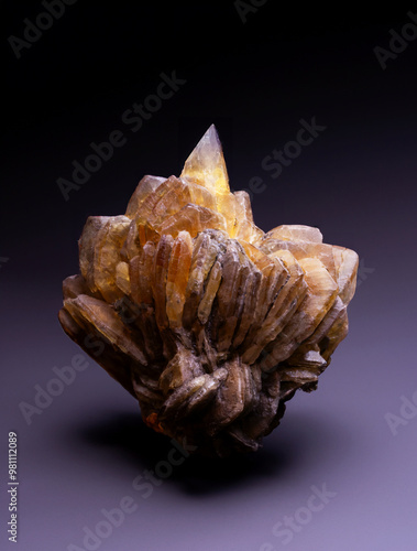 Aragonite crystal mineral for collectors, showcasing unique patterns and natural beauty. photo