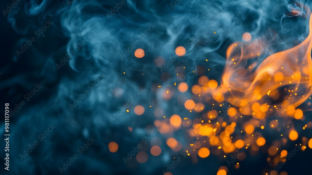 Fototapeta premium Abstract Smoke and Sparkles Background
