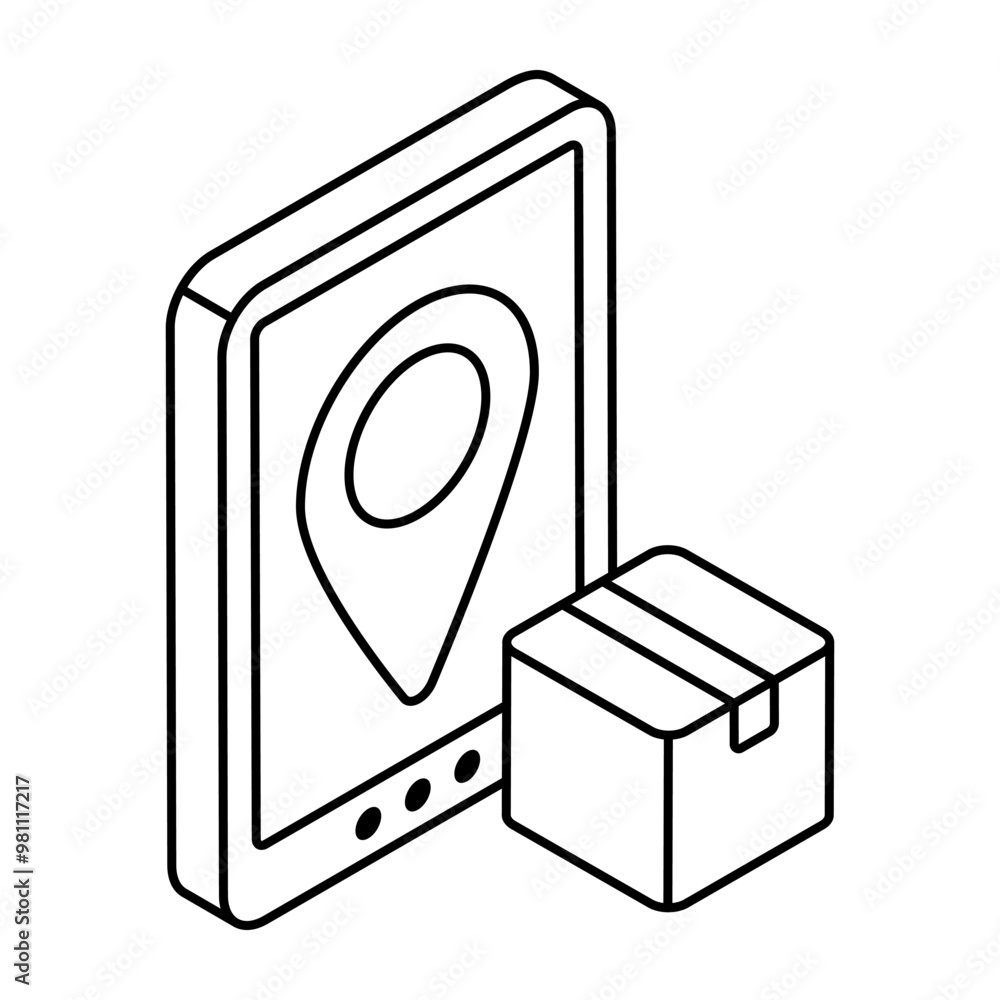 Perfect design icon of online parcel Perfect design icon of online parcel
