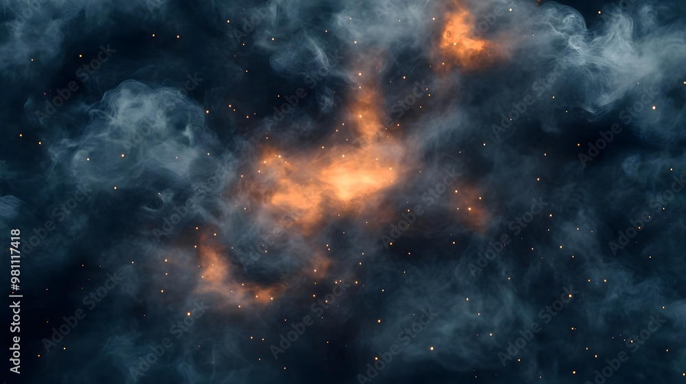 Fototapeta premium Abstract Smoke and Sparks Background