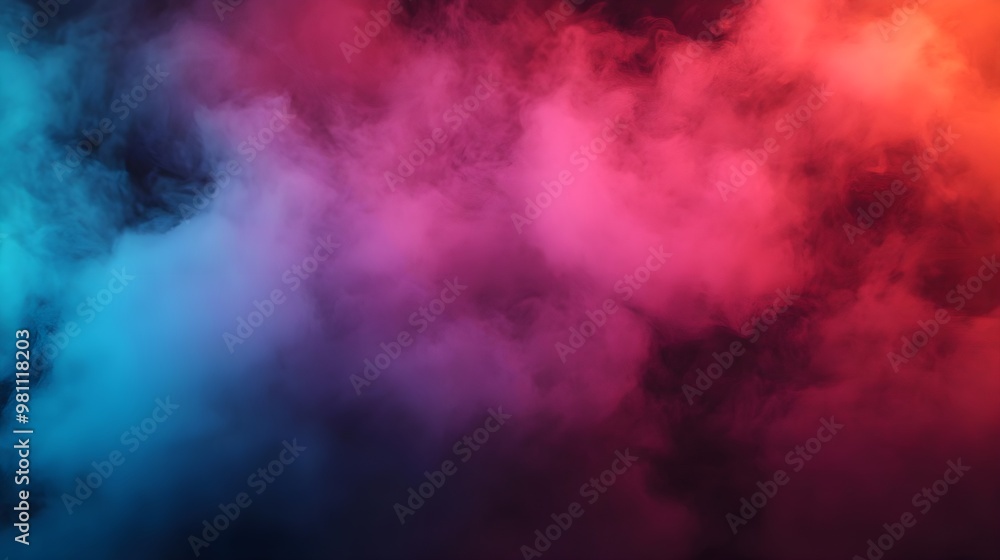 Fototapeta premium Abstract Smoke Background - Red Blue Purple Haze