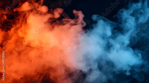 Wallpaper Mural Abstract Smoke Background, Red Blue Swirls Torontodigital.ca