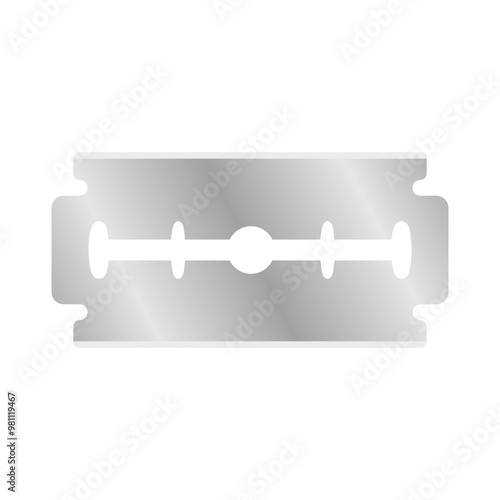Illustration of a Shaving Razor Blade Vector Isolated on White. Razor Blade Vector Illustration. 