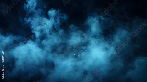 Blue Smoke Texture Background - Abstract Design Element