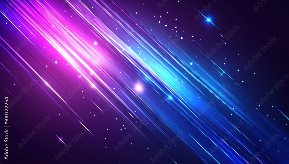 Fototapeta premium Abstract Neon Light Streaks Background