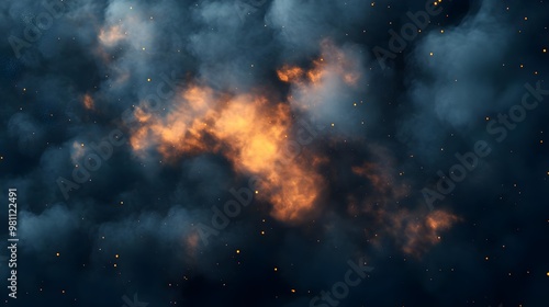 Smoke and Sparks Abstract Background