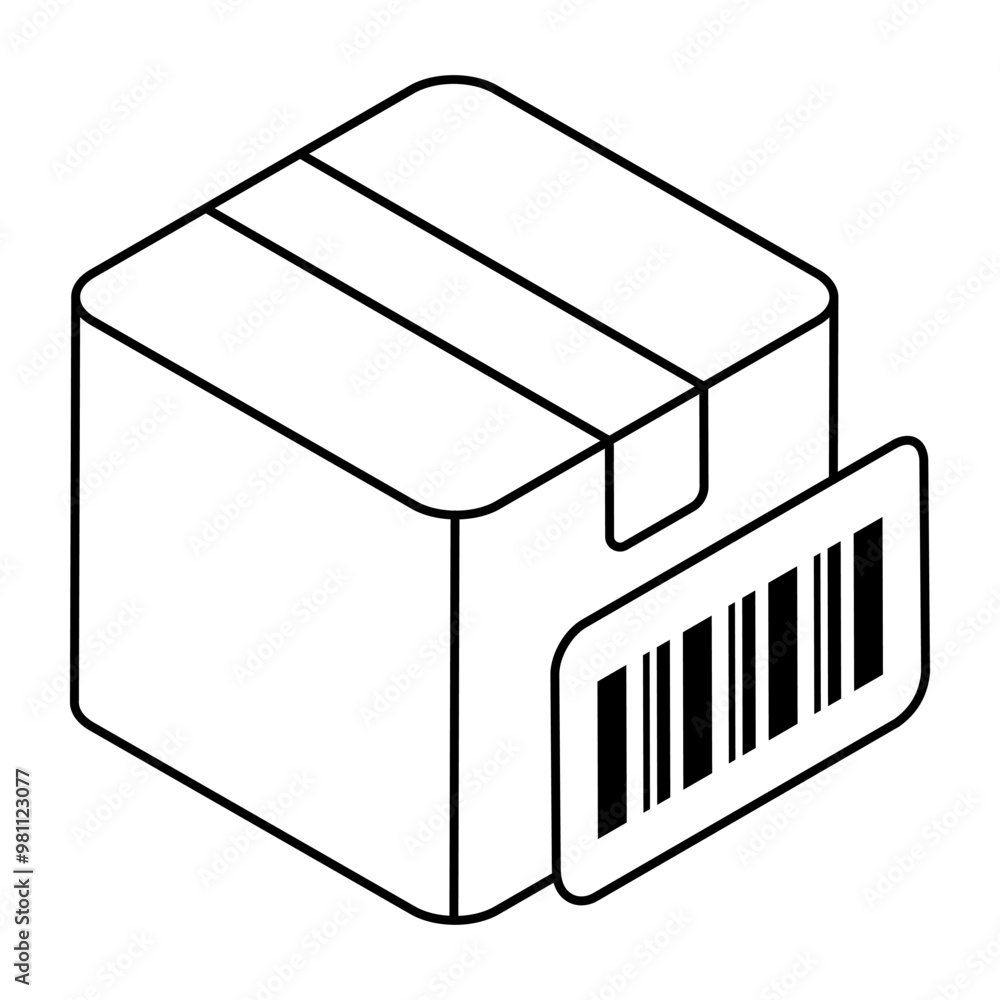 An editable design icon of carton An editable design icon of carton