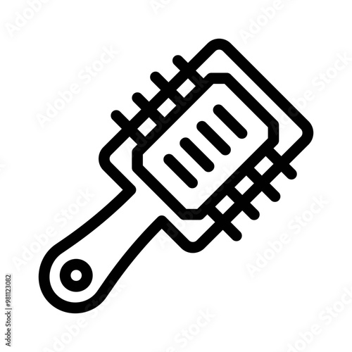 hairbrush line icon