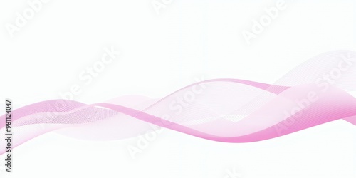 Abstract pink wave design on a white background.