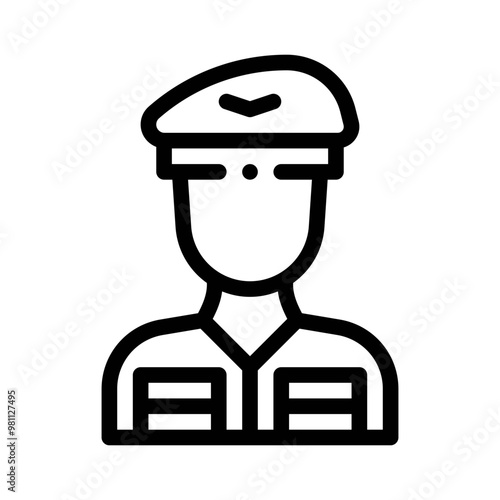 Soldier line icon