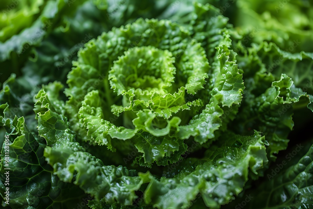Close-Up of Fresh Green Cabbage with Water Droplets, Ideal for Healthy Eating and Nutrition Concepts Close-Up of Fresh Green Cabbage with Water Droplets, Ideal for Healthy Eating and Nutrition Concepts