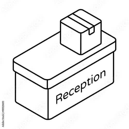 Premium download icon of reception desk
