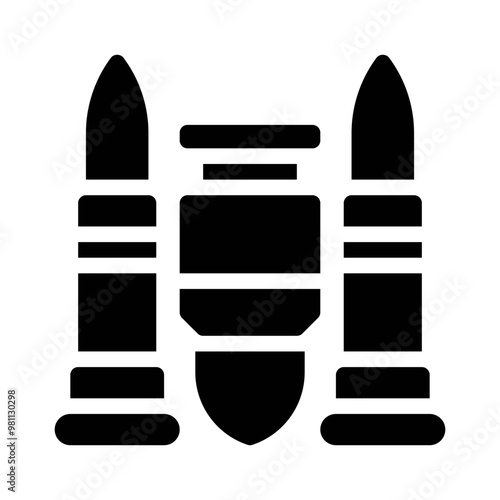 Military ammo glyph icon