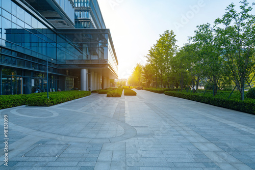 Obraz na płótnie Digital Industry Park Square and Office Building,Hangzhou, China w salonie