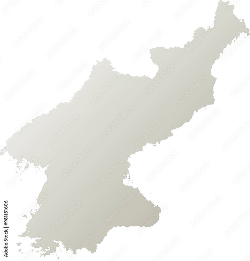 Fototapeta premium North Korea 3D Map