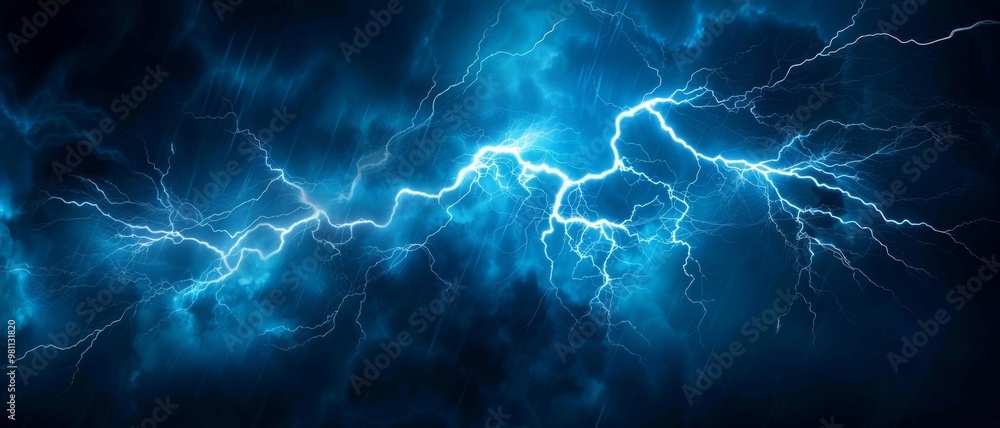 Dynamic Electric Lightning - Abstract Vector Illustration with Intense Bolts of Energy for Battle and Confrontation Concepts Dynamic Electric Lightning - Abstract Vector Illustration with Intense Bolts of Energy for Battle and Confrontation Concepts
