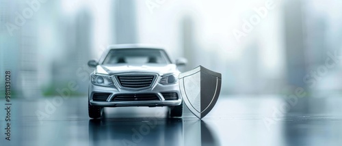 Secure Auto Insurance Concept with Car