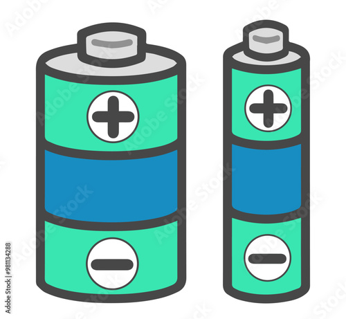 乾電池のイラスト
