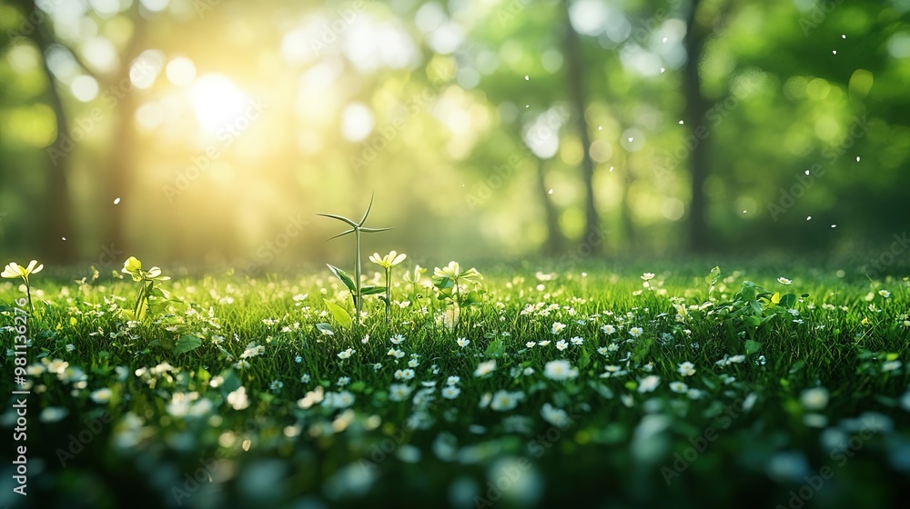 A serene view of a sunlit meadow, filled with lush green grass and flowers, perfect for nature enthusiasts and peaceful moments. A serene view of a sunlit meadow, filled with lush green grass and flowers, perfect for nature enthusiasts and peaceful moments.