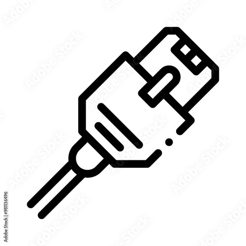 network cable line icon