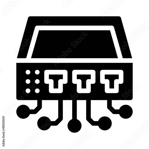 network switch glyph icon
