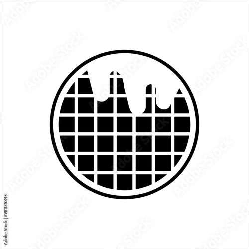 Belgian Waffles icon. Vector illustration for any web design, isolated on white background.