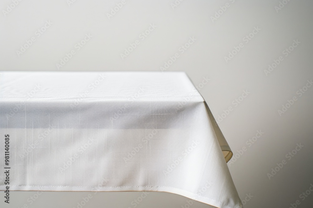 A formal dining table setting with a white tablecloth, perfect for a special occasion or event A formal dining table setting with a white tablecloth, perfect for a special occasion or event