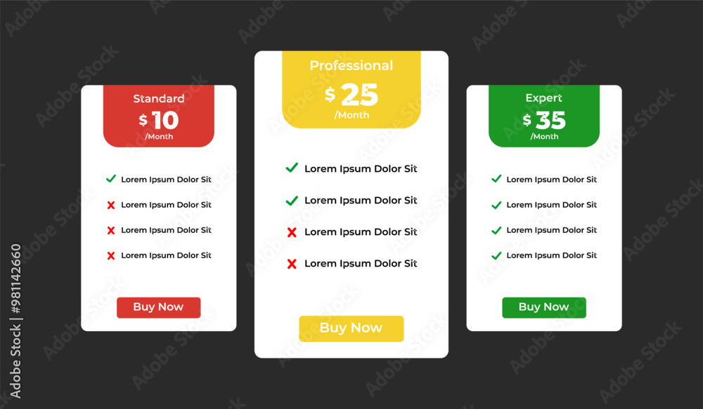 3 column comparison price chart template design for web business 3 column comparison price chart template design for web business