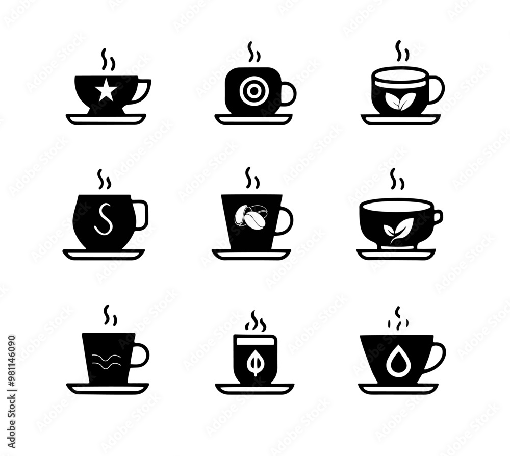 Coffee cup line web icons. Disposable coffee cup. vector Coffee cup line web icons. Disposable coffee cup. vector