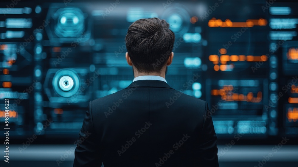 A professional analyzing data on a futuristic screen, showcasing complex information in a digital environment. A professional analyzing data on a futuristic screen, showcasing complex information in a digital environment.
