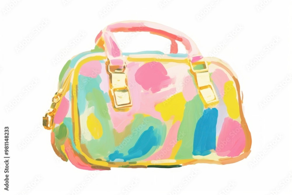 Bag painting handbag cartoon. Bag painting handbag cartoon.