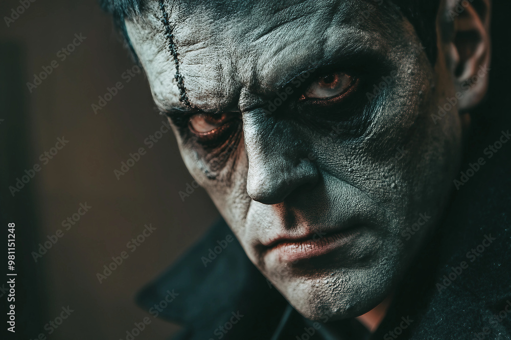 AI generated portrait of person dressed in devil costume for Halloween AI generated portrait of person dressed in devil costume for Halloween