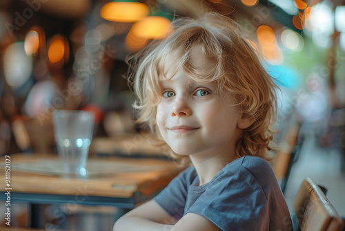 Summer vacation in cozy cafe terrace created with generative AI