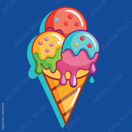 ice cream vector set clipart design