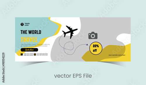 business travel agency Banner design.