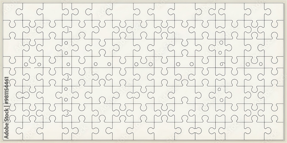 Jigsaw puzzle template for 500 pieces with blank space for customization Jigsaw puzzle template for 500 pieces with blank space for customization