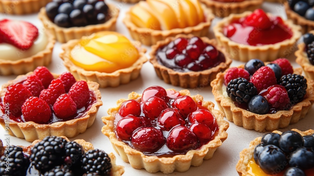 Assortment of Artisanal Fruit Tarts Assortment of Artisanal Fruit Tarts