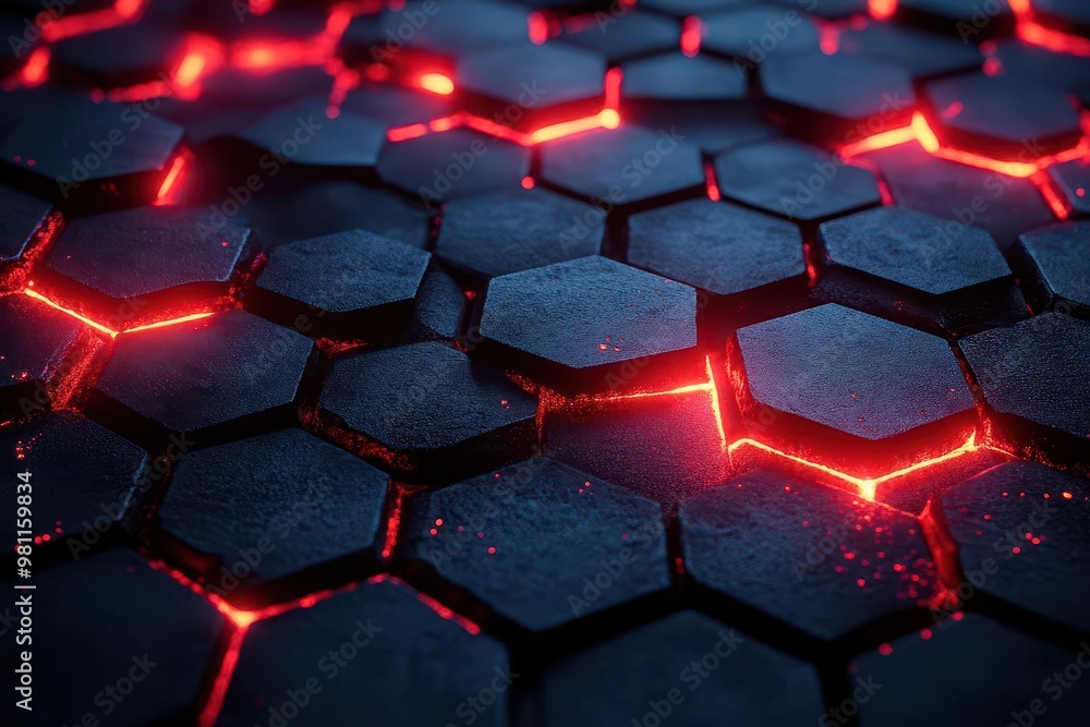 mesmerizing 3d render of interconnected black and red honeycombs pulsating with demonic energy shadowy depths eerie glow abstract geometric nightmare mesmerizing 3d render of interconnected black and red honeycombs pulsating with demonic energy shadowy depths eerie glow abstract geometric nightmare