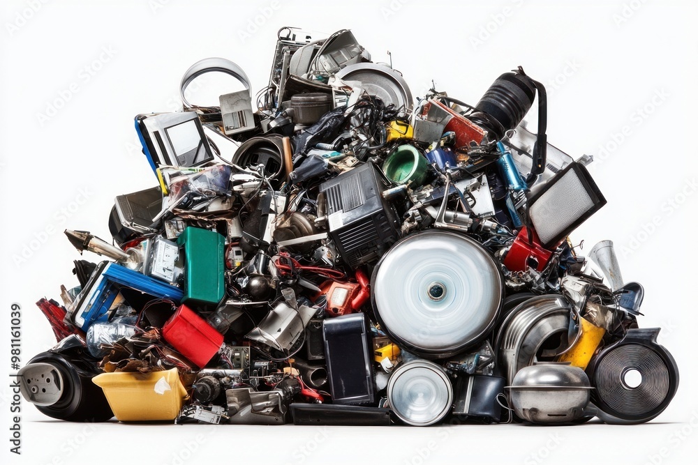 Heap of discarded electronic devices Heap of discarded electronic devices