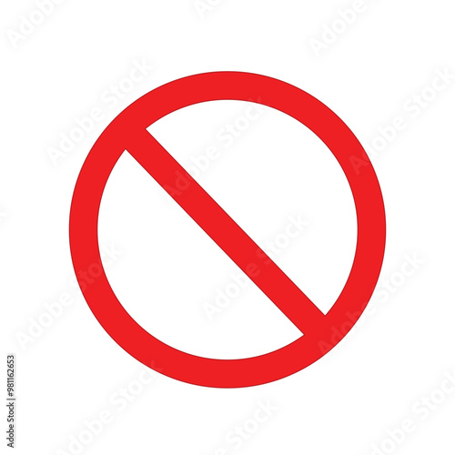 no flat icon vector illustration photo