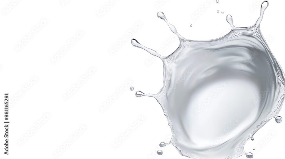 A dynamic splash of milk captured in high detail, showcasing the fluid motion and pure texture against a white background. A dynamic splash of milk captured in high detail, showcasing the fluid motion and pure texture against a white background.