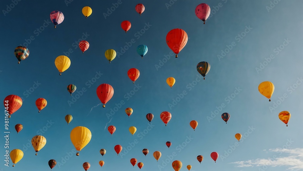 Balloons in the sky during a summer festival Balloons in the sky during a summer festival