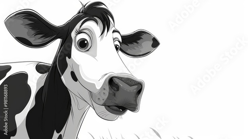 cow black and white 