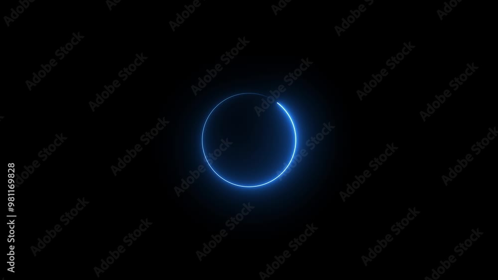 Abstract beautiful purple neon light circle. Circle shape frame glowing neon lights on black screen. Abstract beautiful purple neon light circle. Circle shape frame glowing neon lights on black screen.