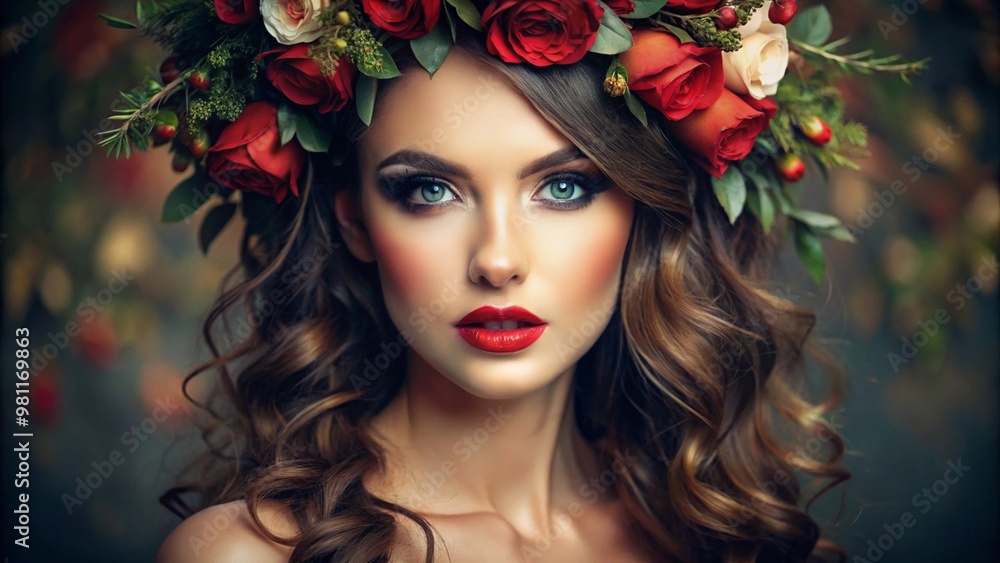portrait of a woman with red hair portrait of a woman with red hair