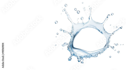 A vibrant water splash, capturing dynamic motion and energy, perfect for conveying freshness and vitality in visuals.