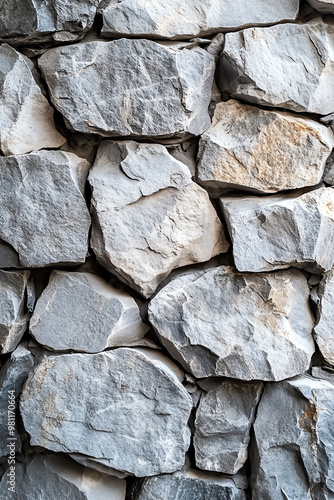 Stone texture defines the wall. Generative ai.
