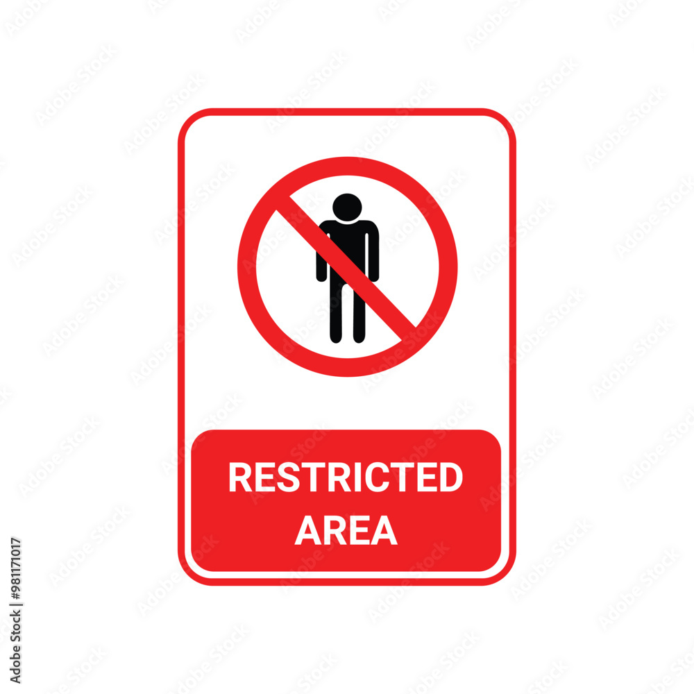 Restricted Area alert Vector illustration Restricted Area alert Vector illustration