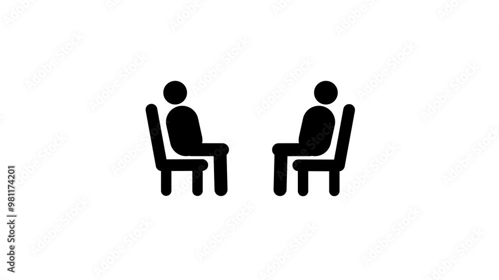 Business conference, management meeting, job interview icon. isolated vector illustration of group of people. Office situation pictogram. Business conference, management meeting, job interview icon. isolated vector illustration of group of people. Office situation pictogram.